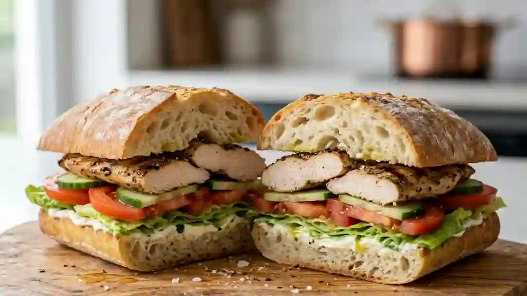 Ciabatta Poulet Grillé et Crudités Croquantes - Photo de présentation