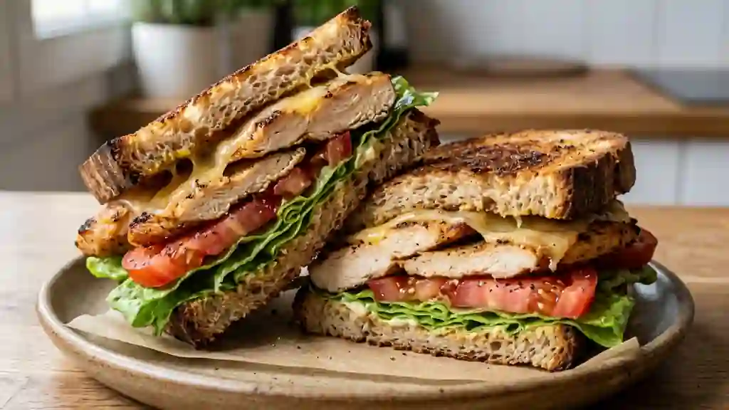 Sandwich Poulet Grillé & Cheddar Coulant - Photo de présentation