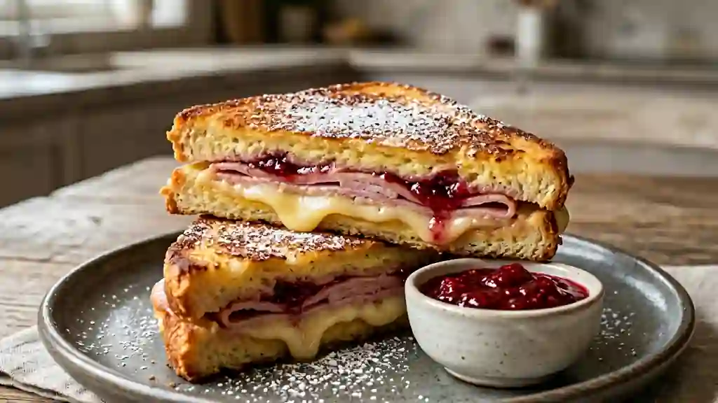 Sandwich Monte Cristo Doré et Fondant - Photo de présentation