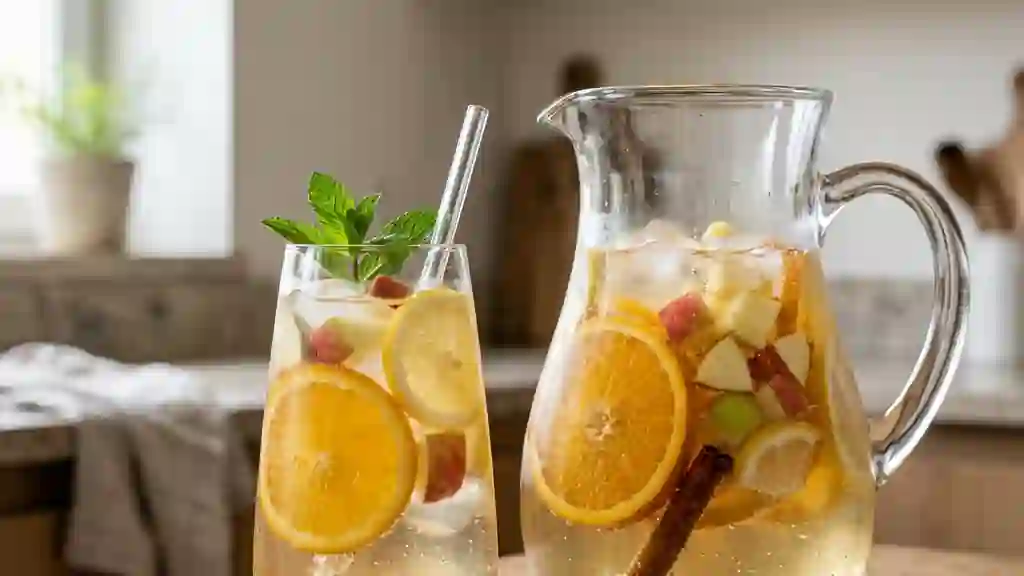 Sangria blanche aux agrumes et cannelle - Photo de présentation