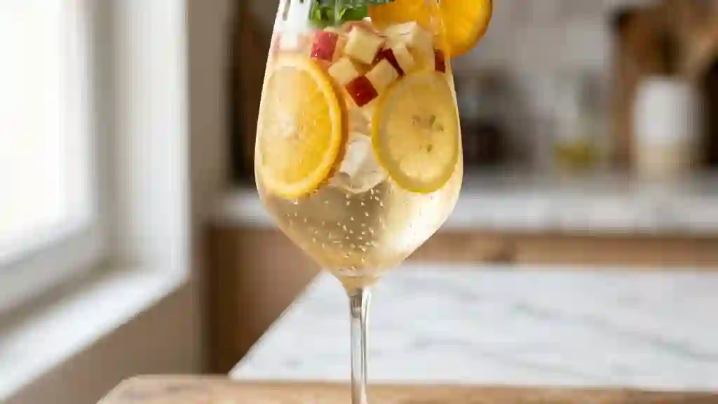 Sangria Blanche Pétillante et Menthe Fraîche - Photo de présentation