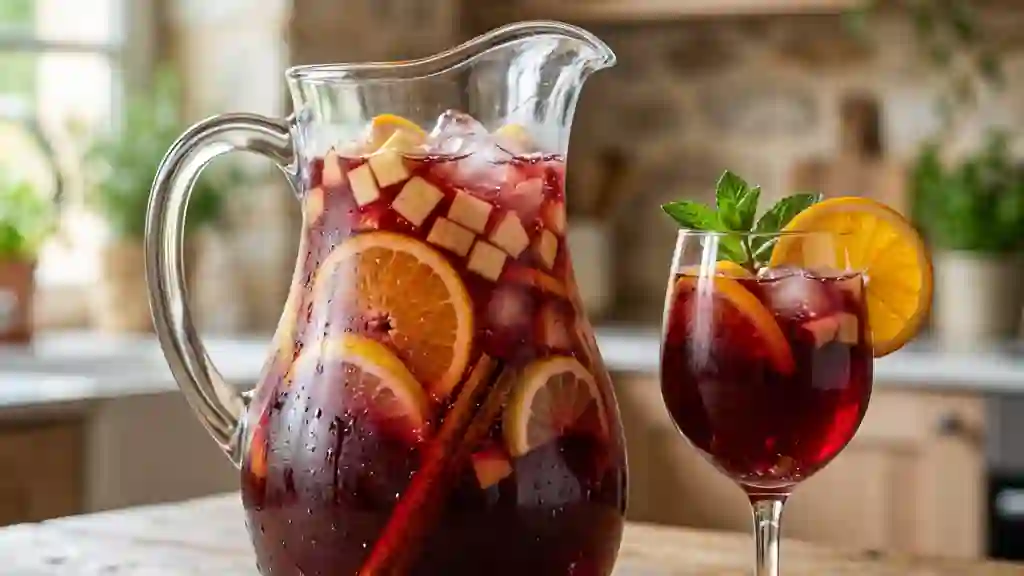 Sangria fruitée aux éclats de cannelle - Photo de présentation