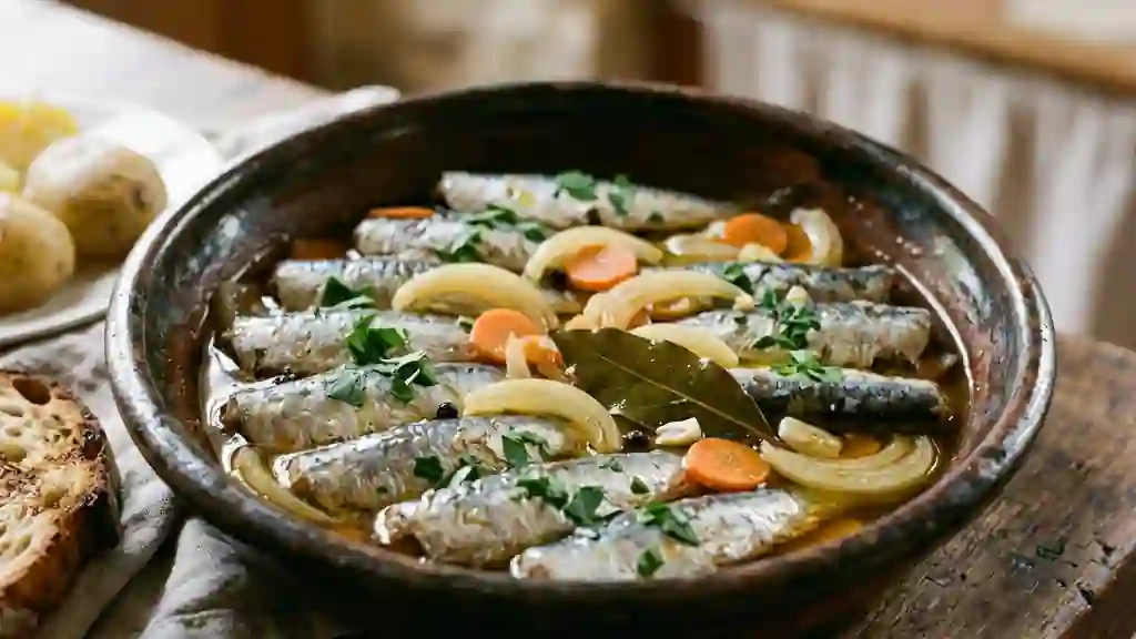 Sardines à l'escabèche acidulées et fondantes - Photo de présentation
