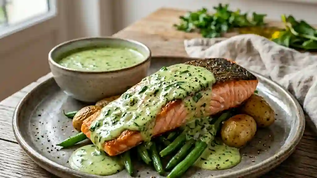 Sauce à l'oseille onctueuse et acidulée - Photo de présentation