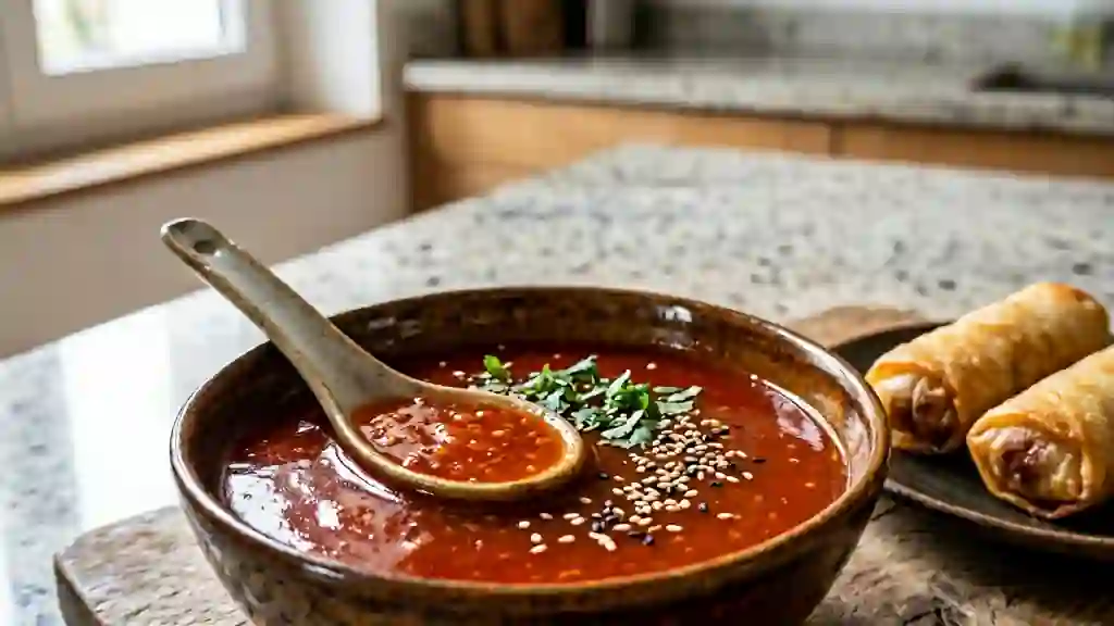 Sauce aigre-douce brillante et onctueuse - Photo de présentation
