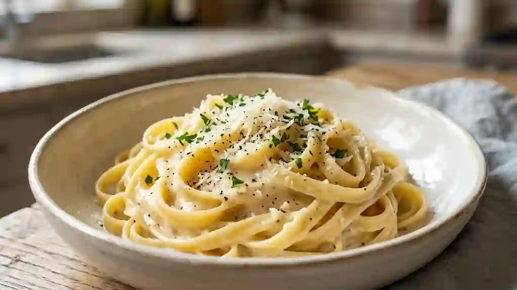 Sauce Alfredo Onctueuse au Parmesan - Photo de présentation