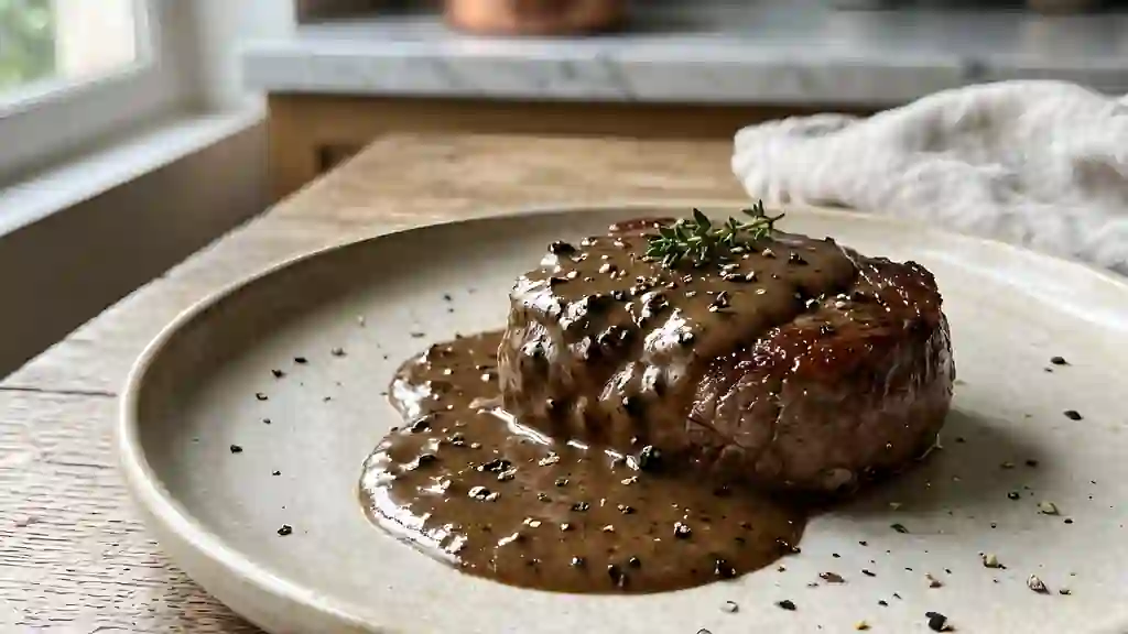Sauce au Poivre Crémeuse et Corsée - Photo de présentation