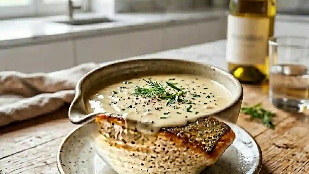 Sauce Onctueuse au Vin Blanc et Échalotes - Photo de présentation