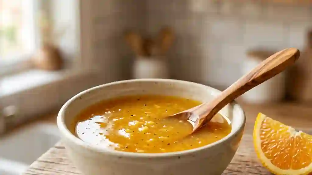 Vinaigrette aux agrumes et gingembre frais - Photo de présentation