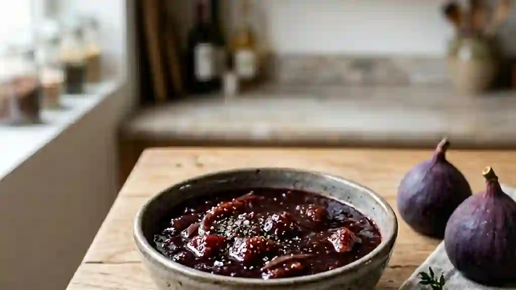 Sauce aux figues fondantes et miel - Photo de présentation