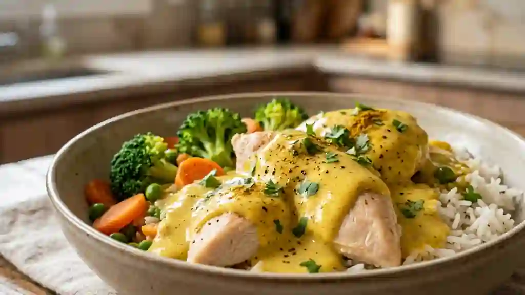 Sauce Curry Soyeuse et Parfumée - Photo de présentation