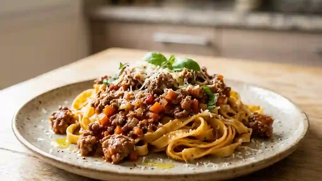 Bolognaise fondante aux petits légumes - Photo de présentation