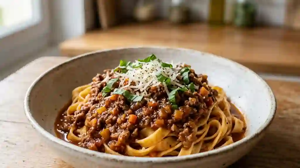 Bolognaise onctueuse et mijotée - Photo de présentation