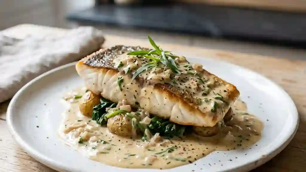 Sauce onctueuse échalote et estragon frais - Photo de présentation