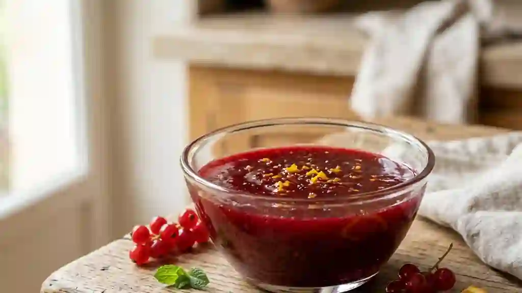 Sauce Cumberland onctueuse groseille et orange - Photo de présentation