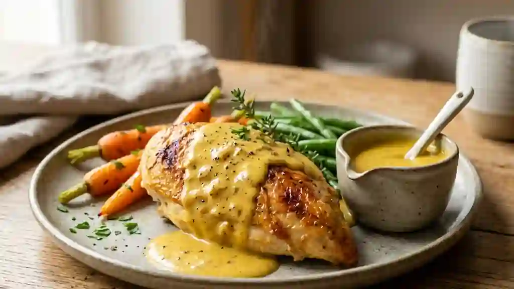 Sauce Curry au Rhum Ambré et Crème Épaisse - Photo de présentation