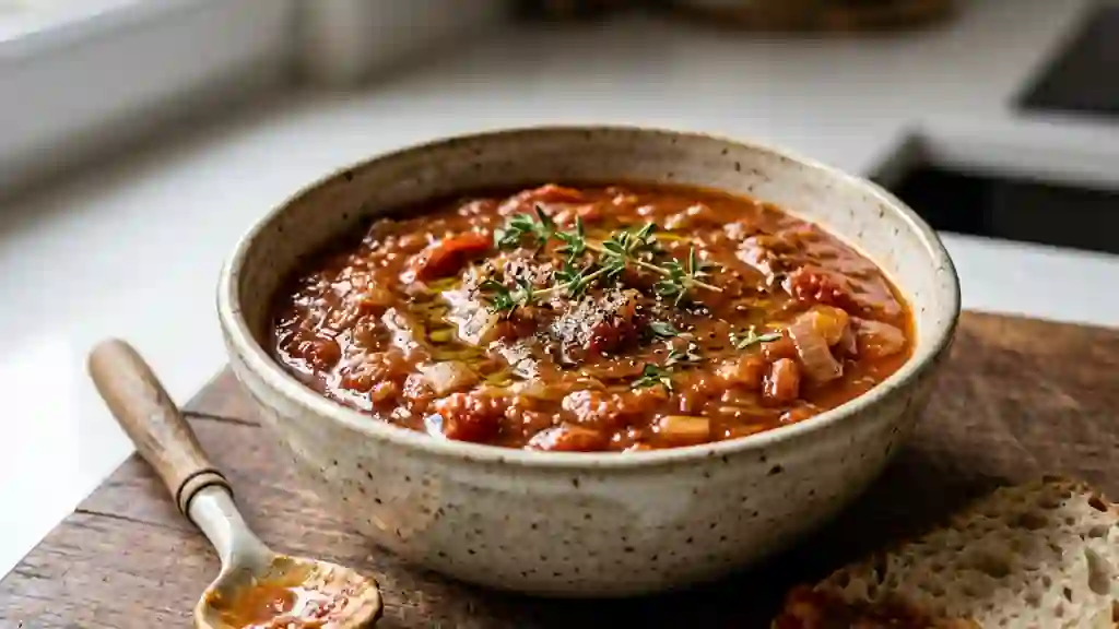 Sauce tomate fondante et ail confit - Photo de présentation