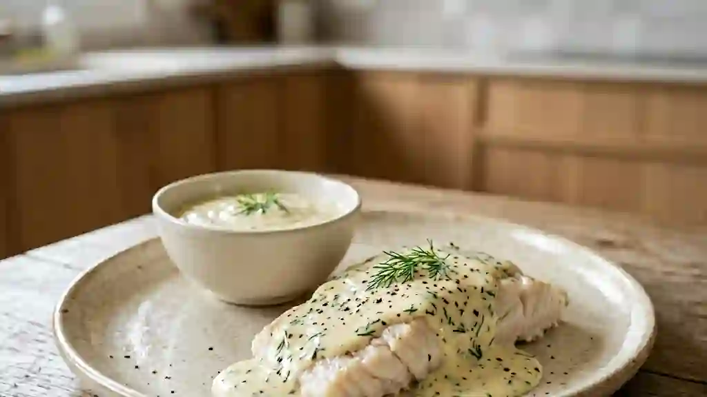 Sauce onctueuse à l'aneth et au citron - Photo de présentation