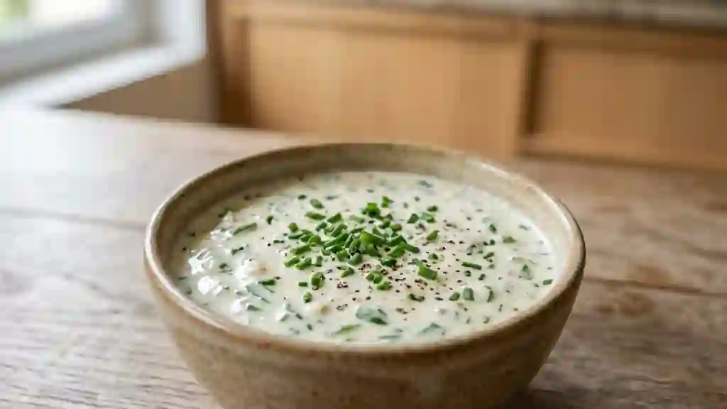 Sauce onctueuse au yaourt et herbes fraîches - Photo de présentation