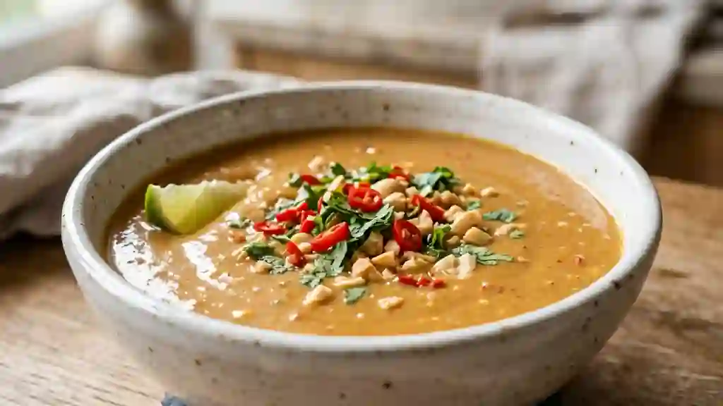 Sauce cacahuète crémeuse et citron vert acidulé - Photo de présentation