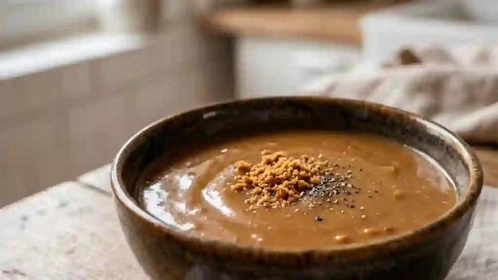 Sauce au pain d'épices crémeuse et miellée - Photo de présentation