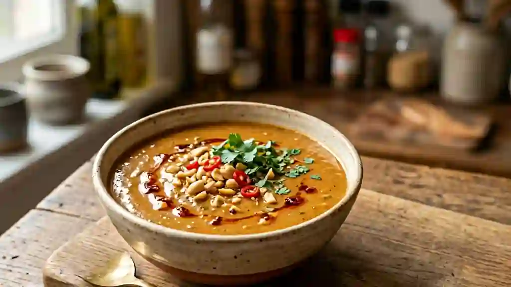 Sauce cacahuète crémeuse et pimentée - Photo de présentation