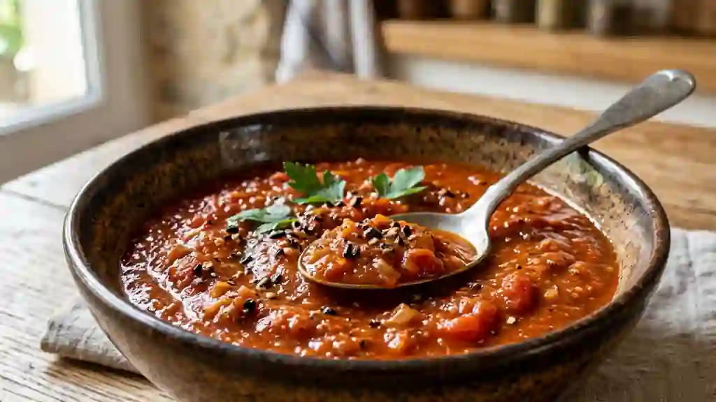 Sauce Tomate Intense au Poivre Concassé - Photo de présentation