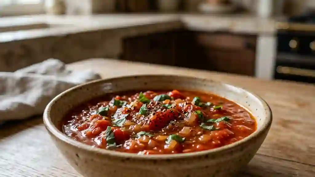 Coulis de tomates mijoté à l'ail et basilic - Photo de présentation