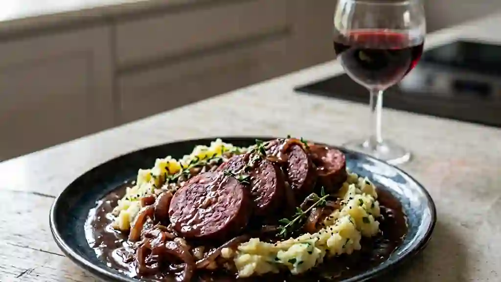 Saucisson lyonnais fondant au Beaujolais - Photo de présentation