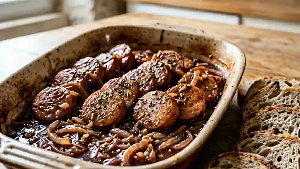 Saucisson au Beaujolais fondant et corsé - Photo de présentation
