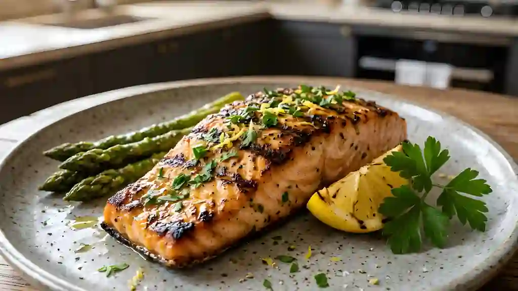 Saumon au barbecue fondant et citronné - Photo de présentation