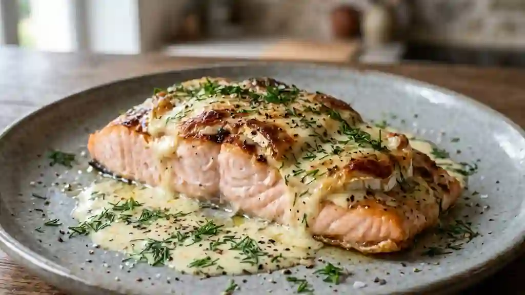 Pavé de Saumon Crémé au Chavignol Fondant - Photo de présentation