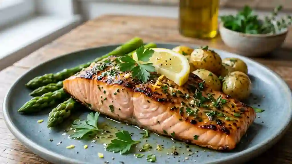 Saumon grillé au thym et citron - Photo de présentation