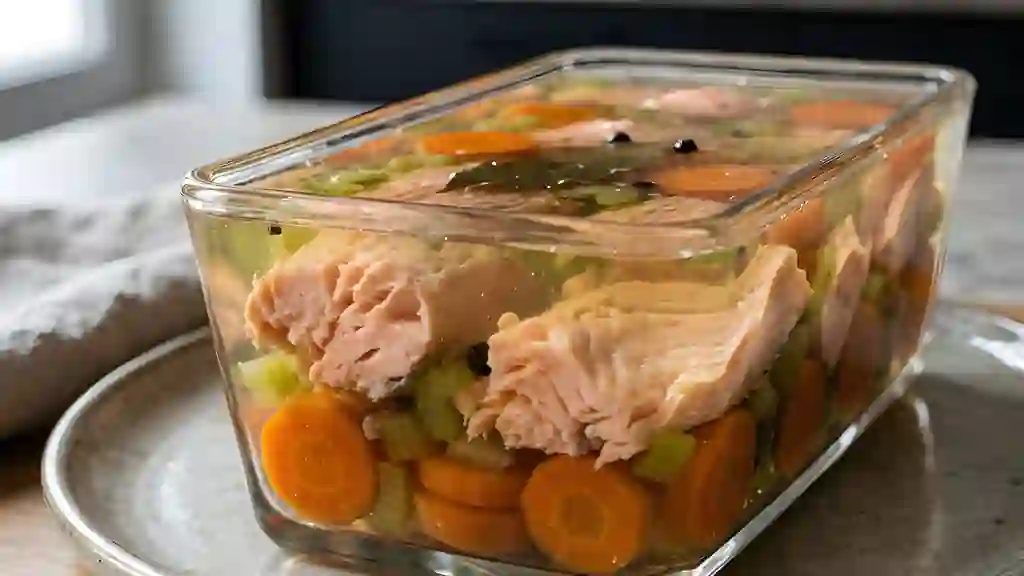 Saumon poché en gelée de citron - Photo de présentation