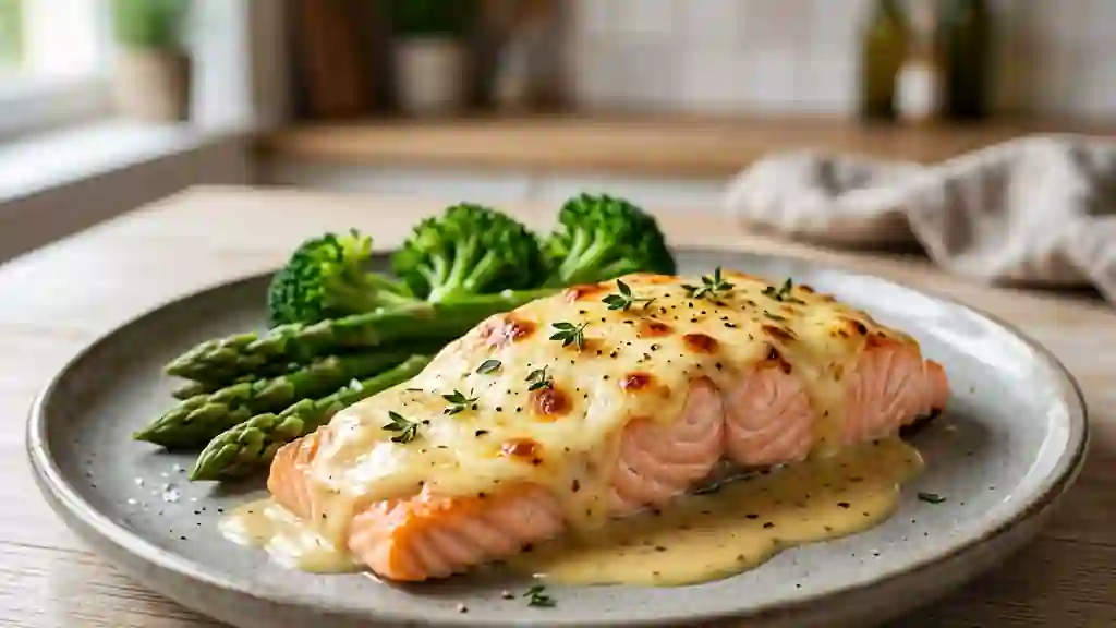 Saumon Gratiné au Maroilles et Thym - Photo de présentation