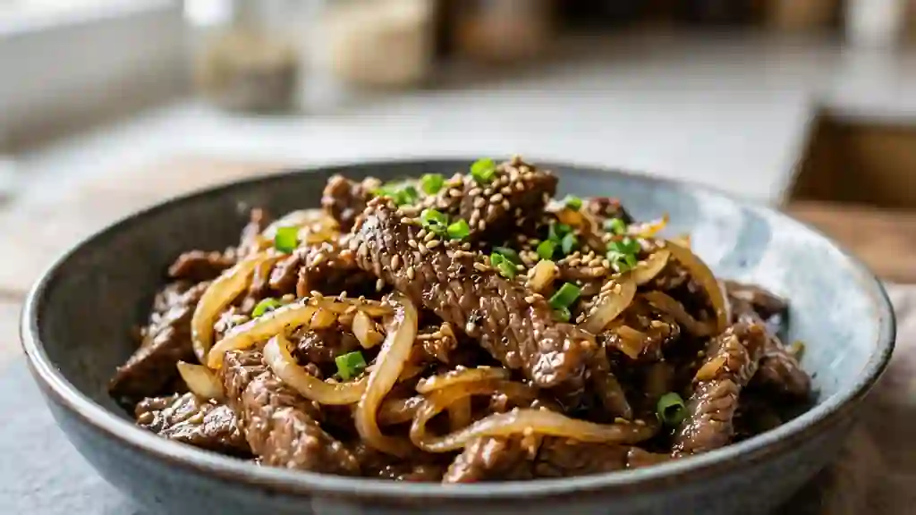 Sauté de bœuf laqué aux 5 épices - Photo de présentation