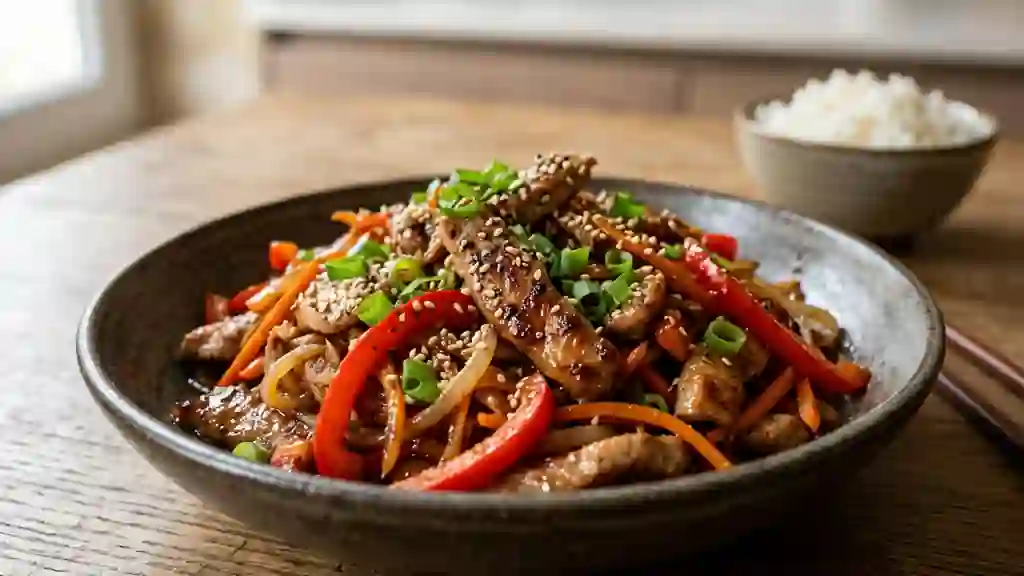 Sauté de Porc Caramélisé au Gingembre - Photo de présentation