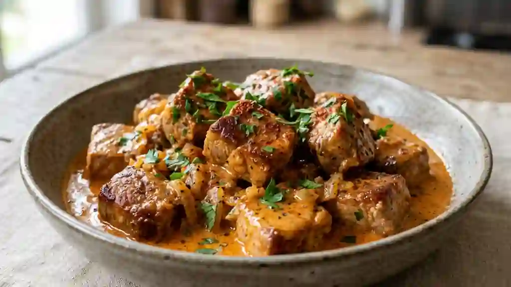 Sauté de porc crémeux au paprika - Photo de présentation