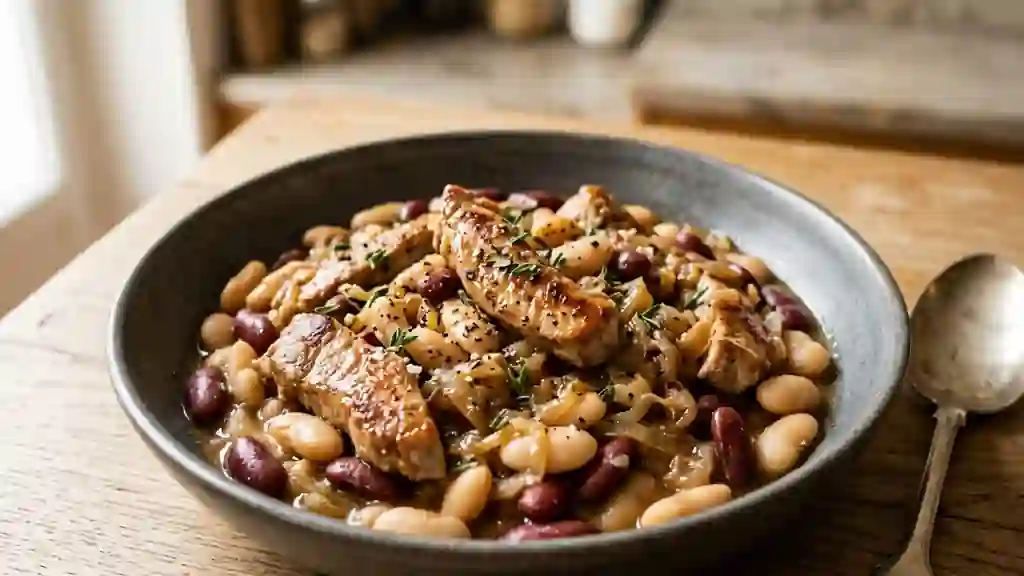 Sauté de porc fondant aux deux cocos et thym - Photo de présentation