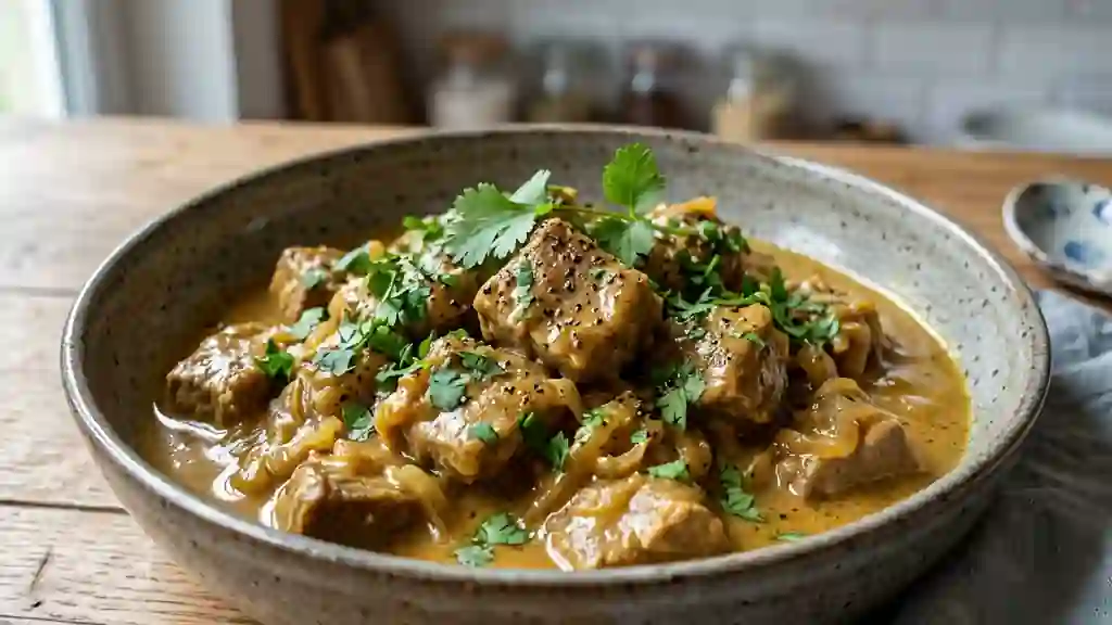 Sauté de veau fondant au curry et coco - Photo de présentation