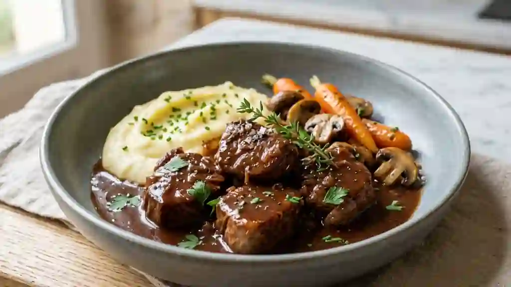 Sauté de veau fondant au porto - Photo de présentation