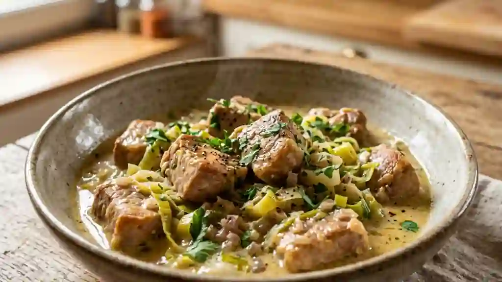 Sauté de veau fondant aux poireaux - Photo de présentation