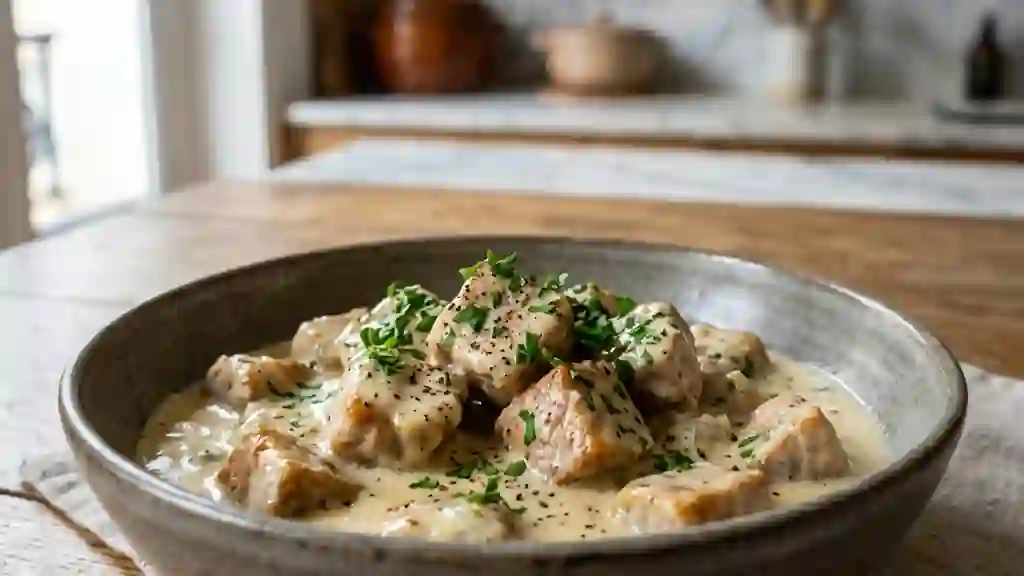 Sauté de veau crémeux au gorgonzola fondant - Photo de présentation