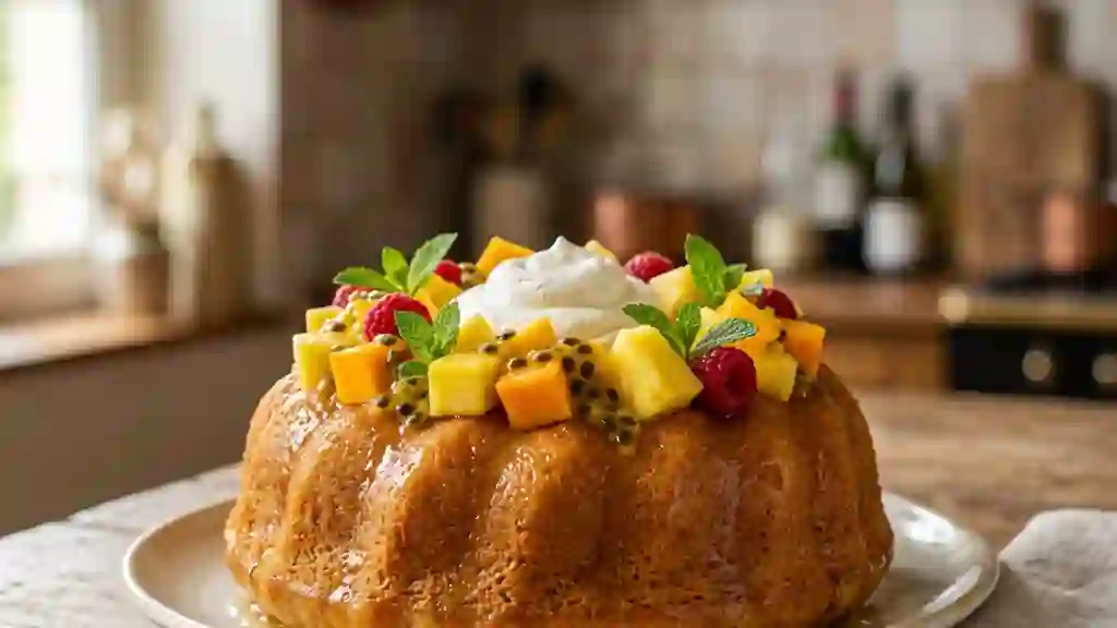 Savarin Moelleux et ses Fruits Exotiques Frais - Photo de présentation