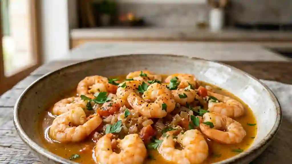 Scampis à la nage parfumés à l'ail - Photo de présentation
