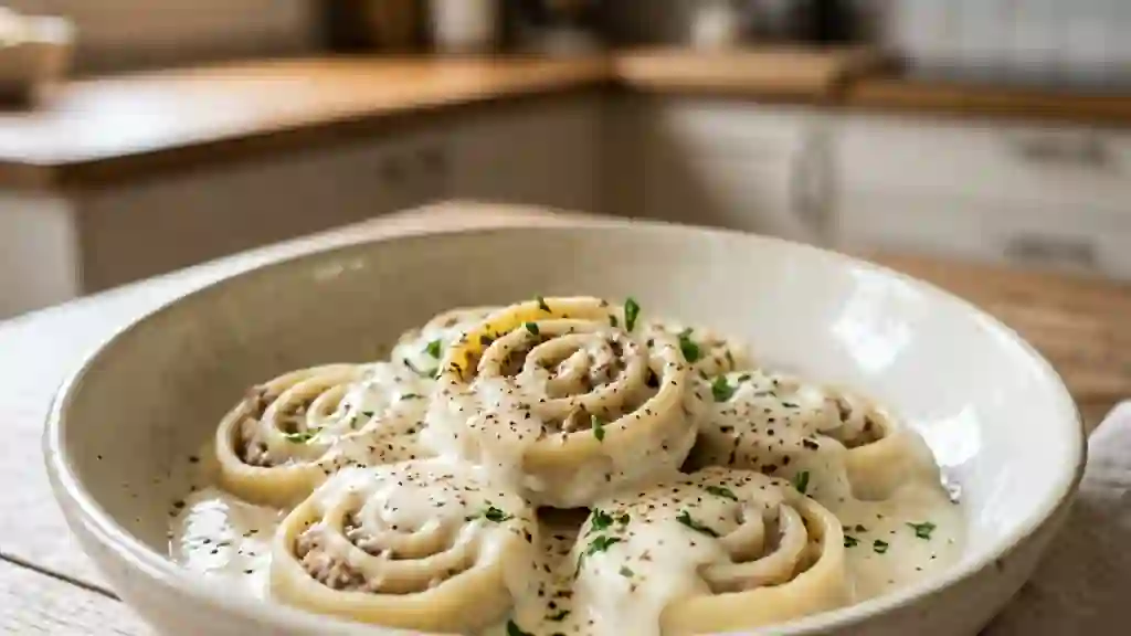 Schnackenuddle fondants au porc et crème - Photo de présentation