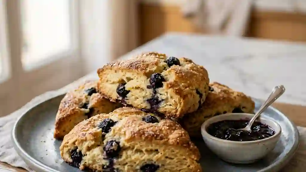 Scones Moelleux aux Myrtilles et Vanille - Photo de présentation