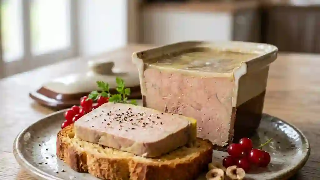 Foie gras mi-cuit fondant à l'Armagnac - Photo de présentation