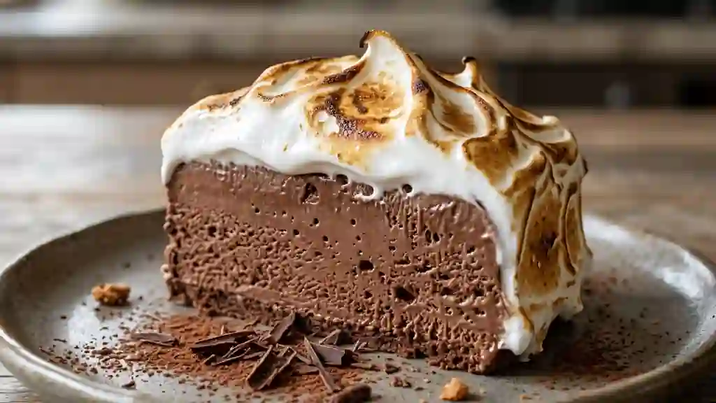 Semifreddo chocolat et meringue fondante - Photo de présentation