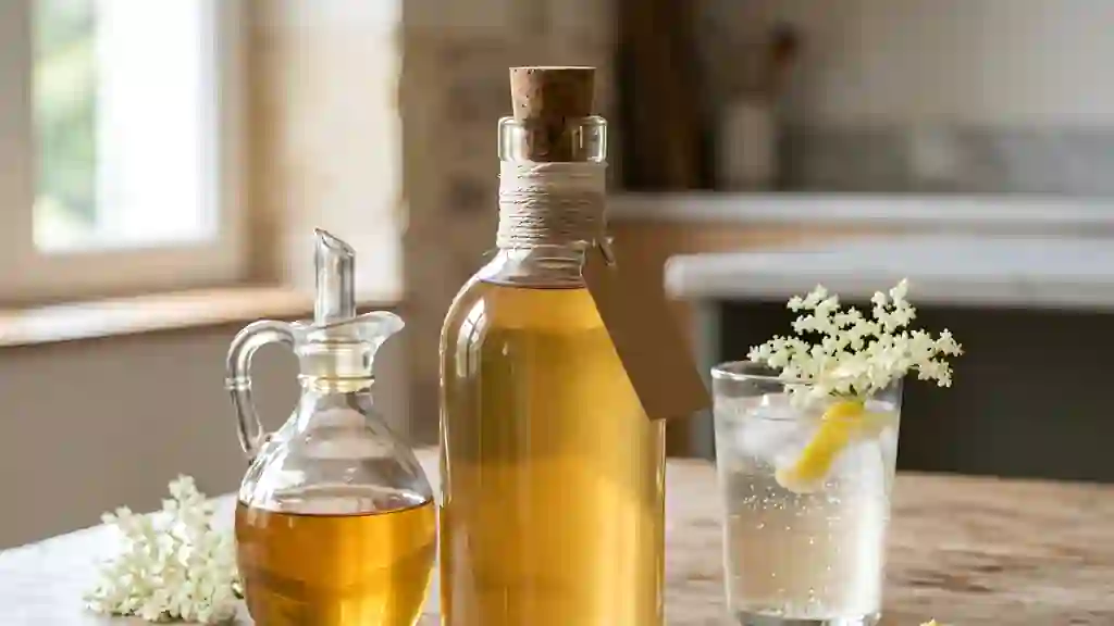 Sirop de fleurs de sureau infusé au citron - Photo de présentation